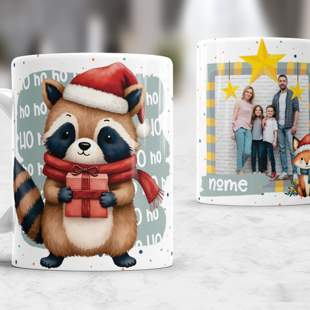 7 Artes para Caneca Natal com Fotos Arquivo Editável 4