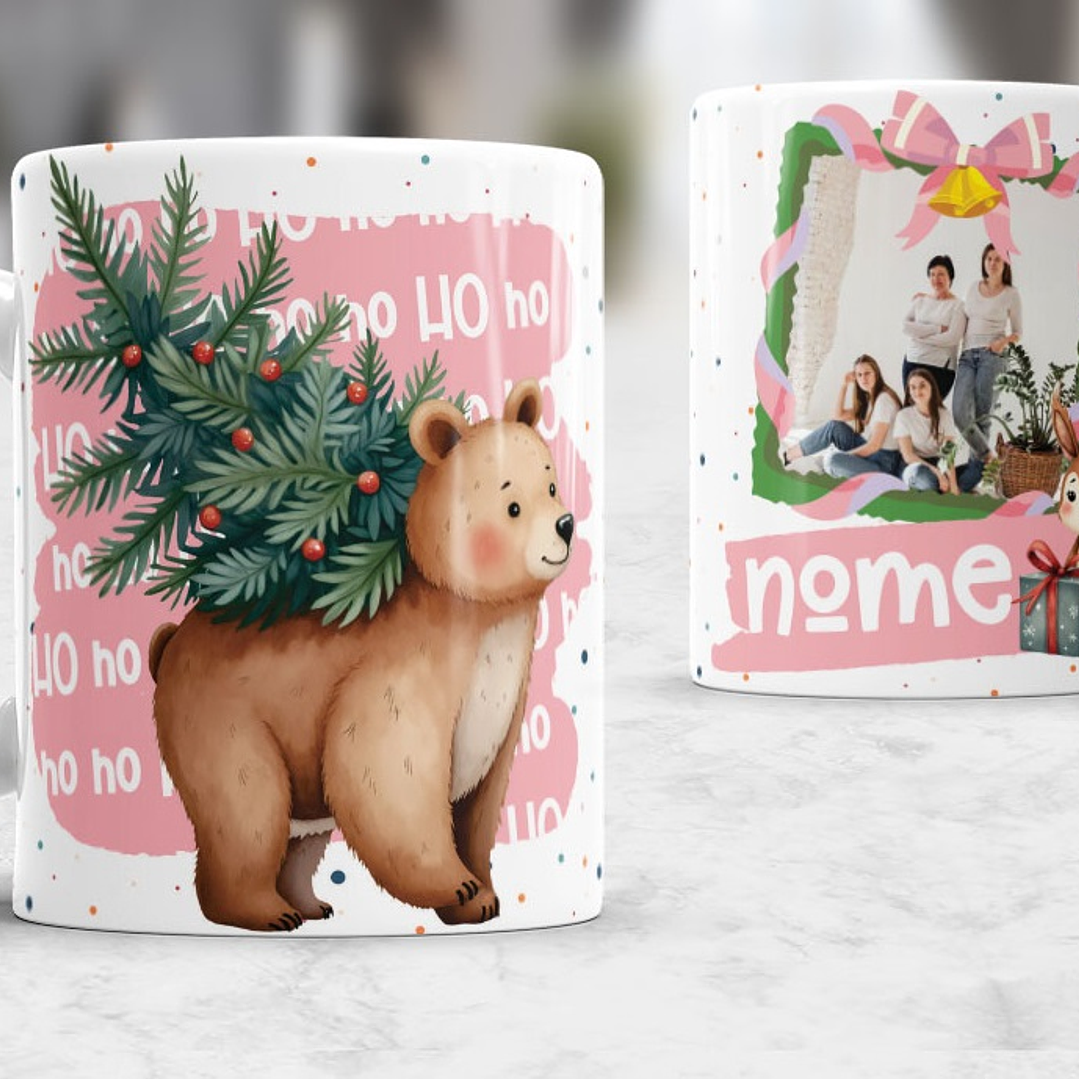 7 Artes para Caneca Natal com Fotos Arquivo Editável 5