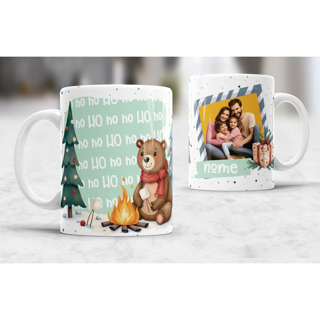 7 Artes para Caneca Natal com Fotos Arquivo Editável 6