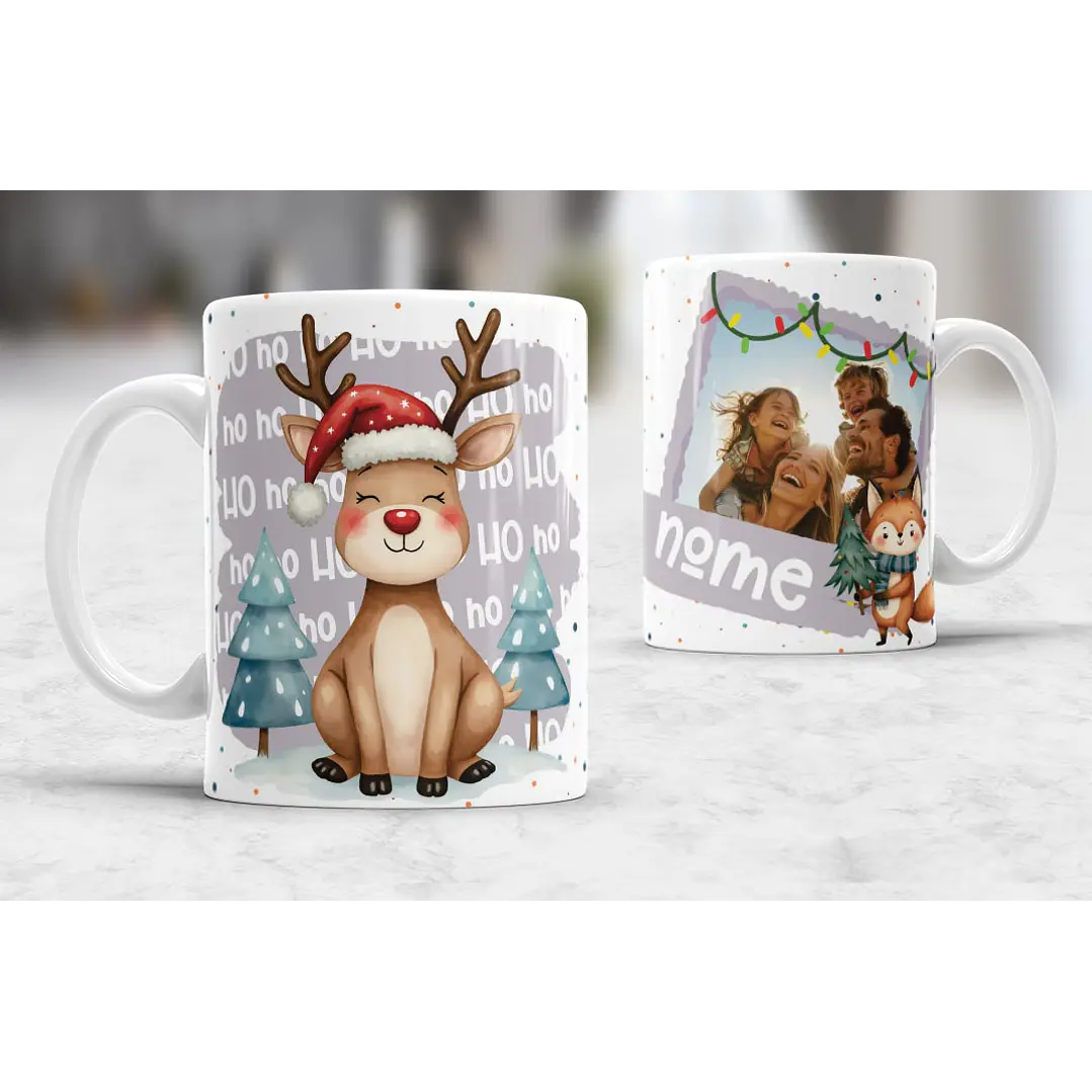 7 Artes para Caneca Natal com Fotos Arquivo Editável 7