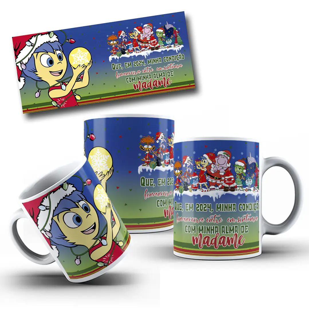 8 Artes para Caneca Natal Divertidamente Arquivo em Jpg 1