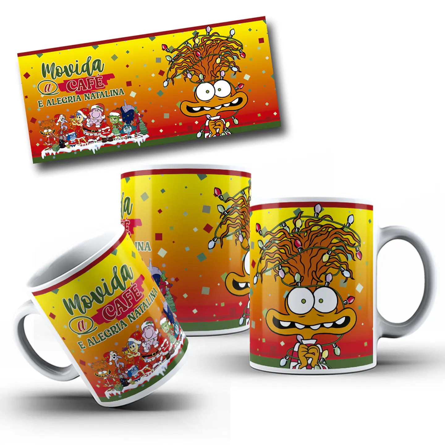 8 Artes para Caneca Natal Divertidamente Arquivo em Jpg 3