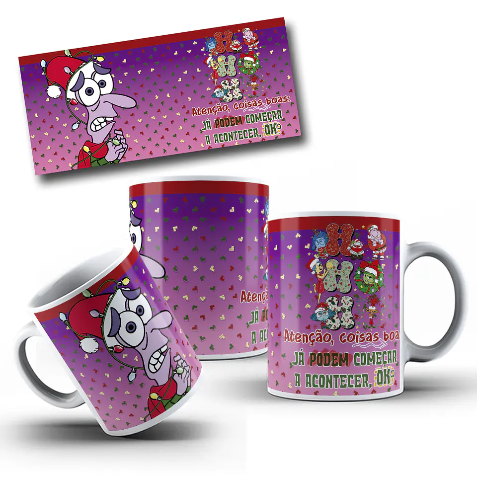 8 Artes para Caneca Natal Divertidamente Arquivo em Jpg 5