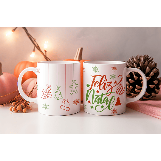 8 Artes para Caneca Natal Arquivo Editável