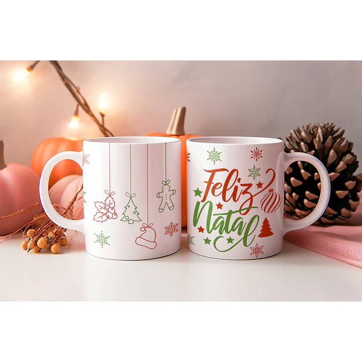 8 Artes para Caneca Natal Arquivo Editável 1