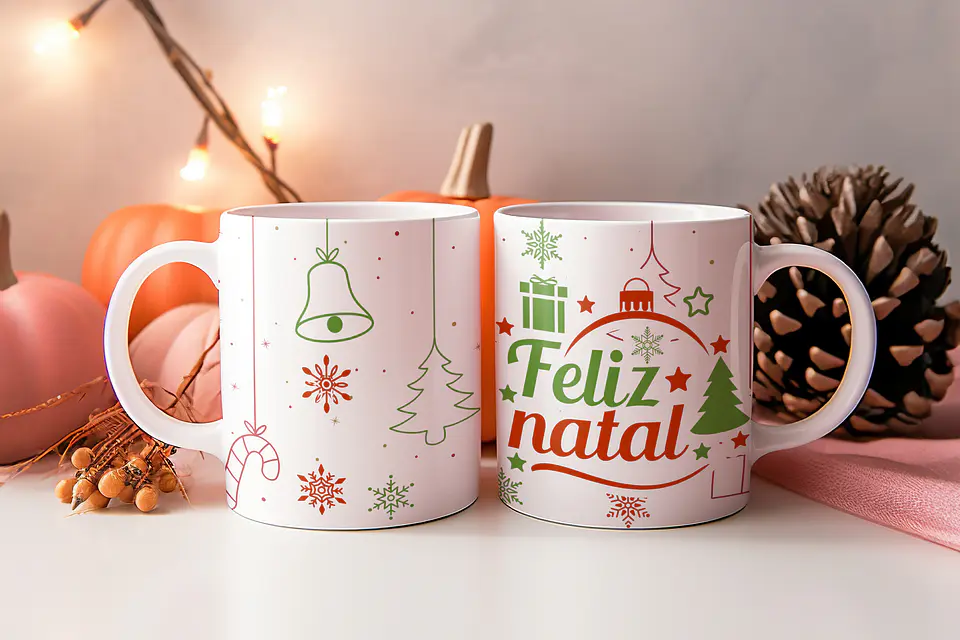 8 Artes para Caneca Natal Arquivo Editável 6