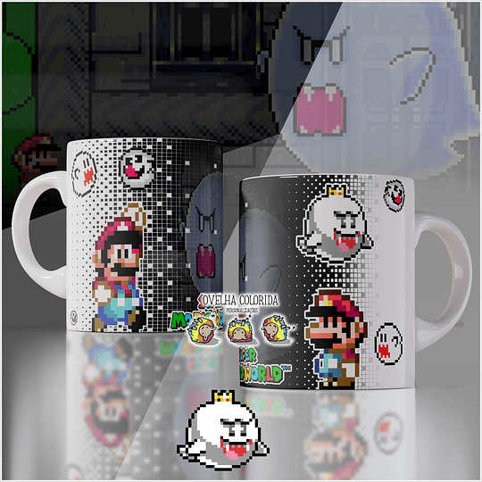 8 Artes para Caneca Super Mario Arquivo Editável