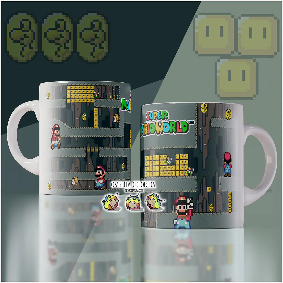 8 Artes para Caneca Super Mario Arquivo Editável 7