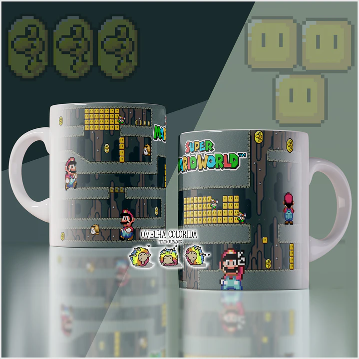 8 Artes para Caneca Super Mario Arquivo Editável 7