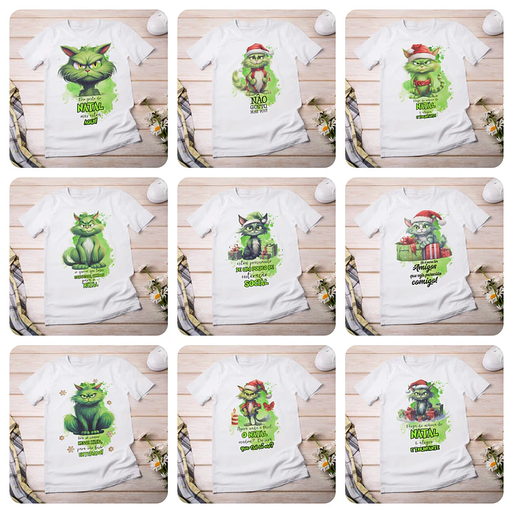 15 Artes para Caneca Grinch Natal Arquivo Editável  2