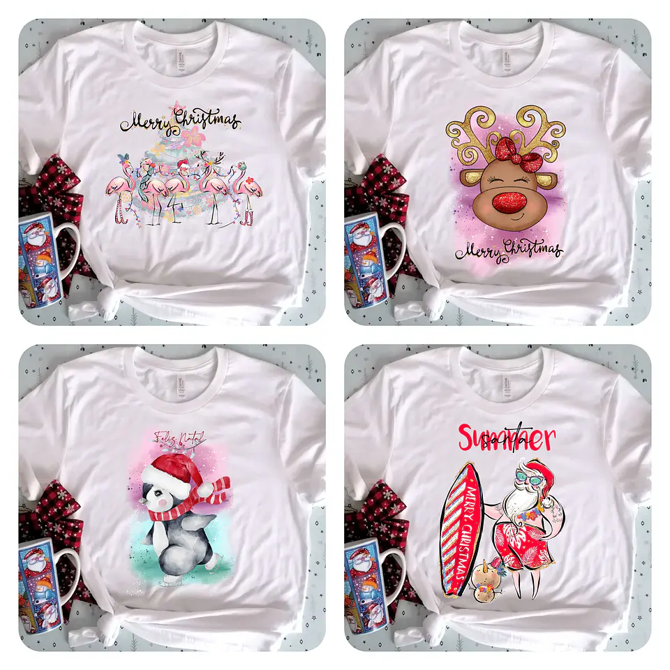 15 Artes para Camisa Natal Arquivo Editável 1