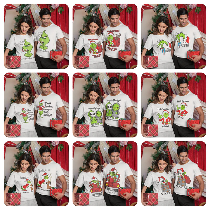 15 Artes para Camisa Natal Grinch Arquivo Editável 1