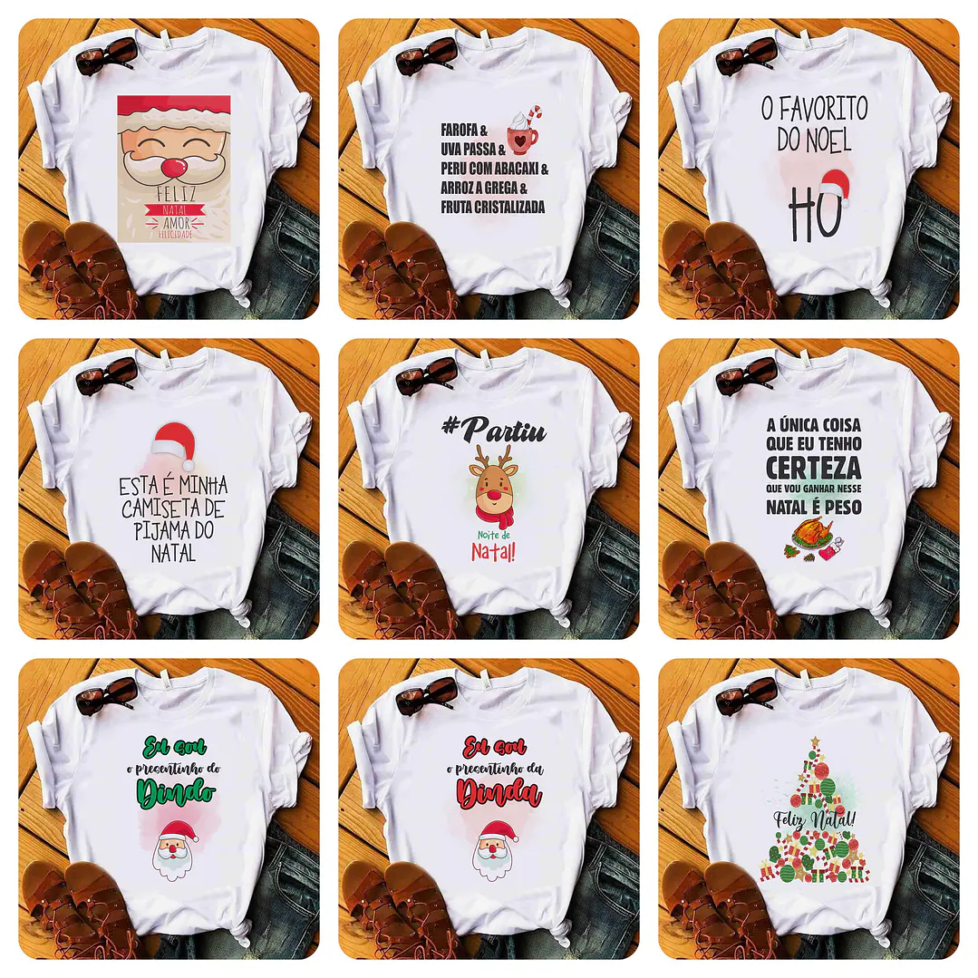 20 Artes para Camisa Natal Arquivo Editável  2