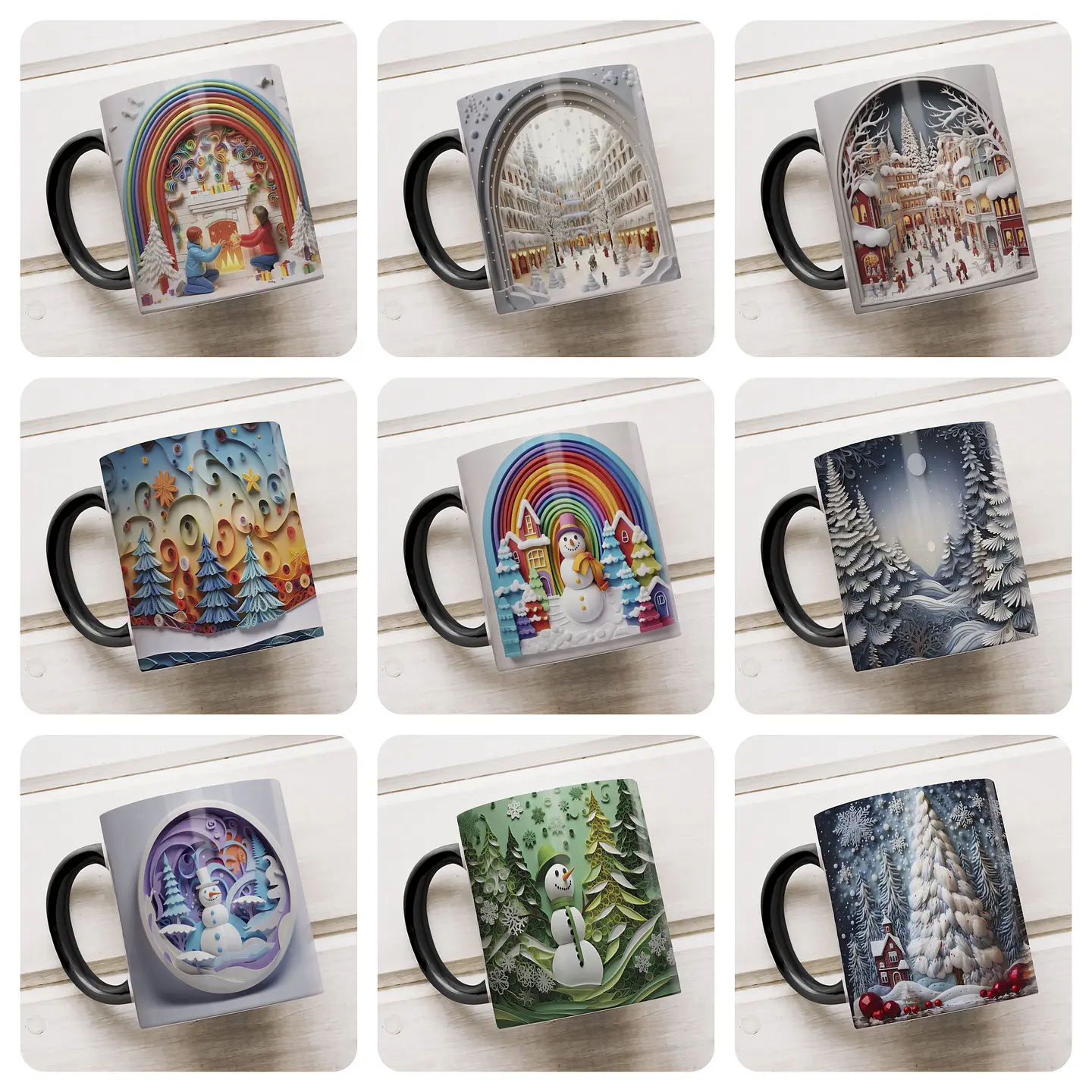 20 Artes para Caneca Natal Festa 3D Arquivo em Jpg 1