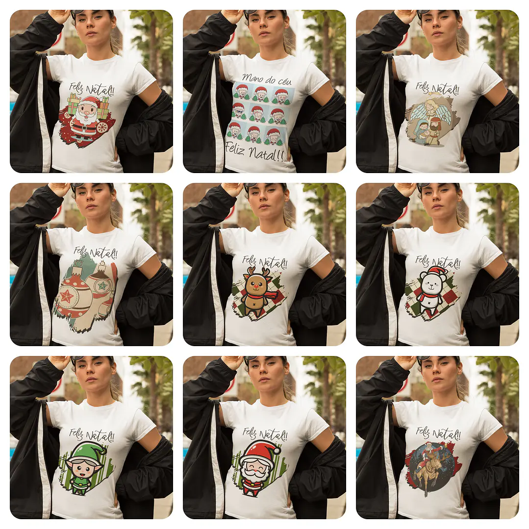 21 Artes para Camisa Natal Arquivo Editável  1