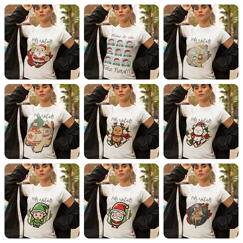 21 Artes para Camisa Natal Arquivo Editável 