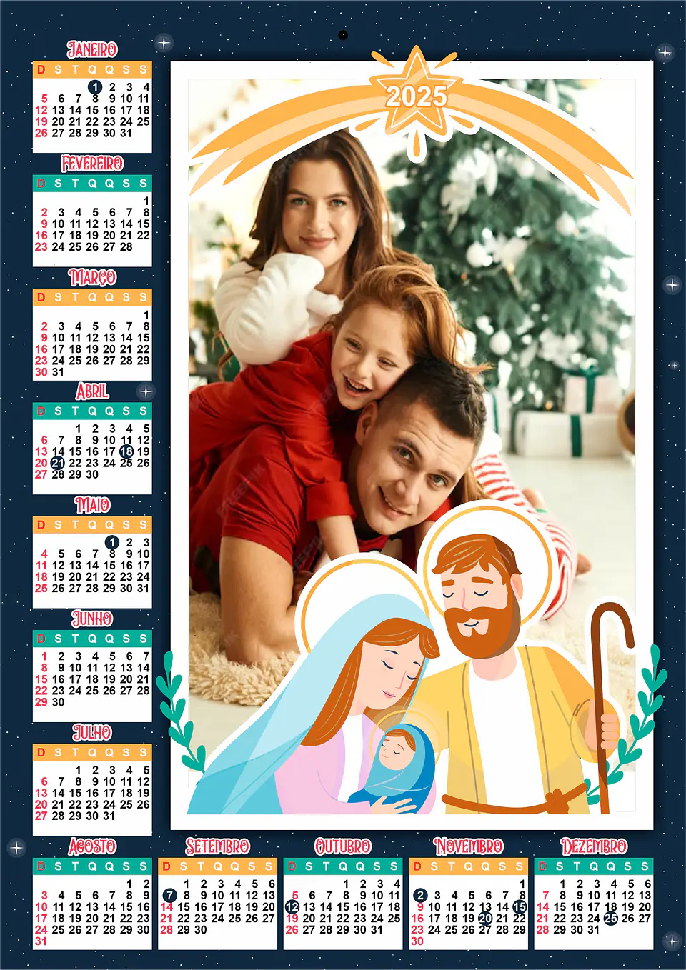 Arquivo para Calendário de Parede em Png 3