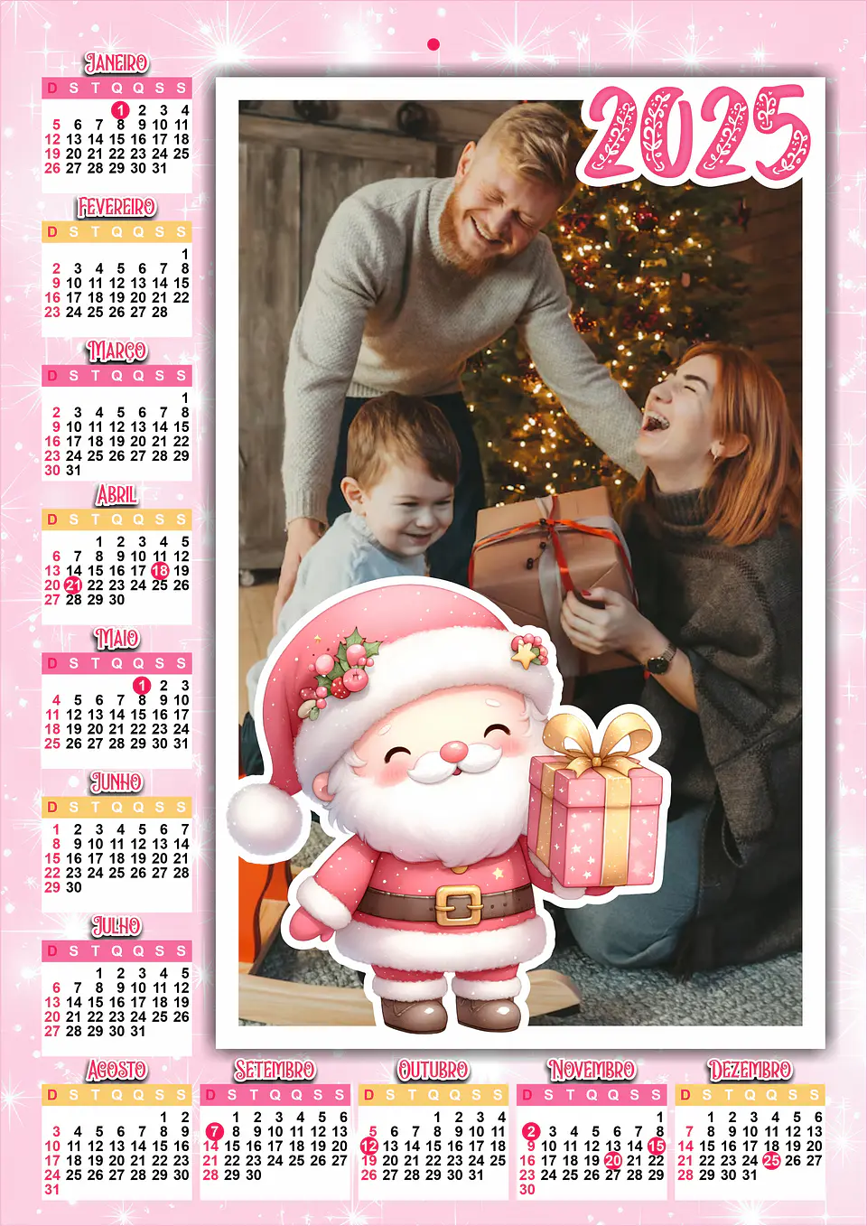 Arquivo para Calendário de Parede em Png 4