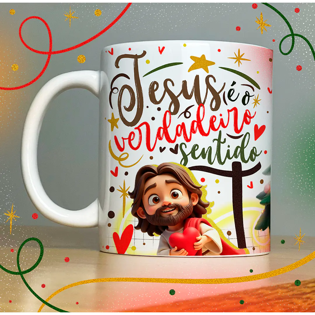 40 Artes para Caneca Papai Noel Arquivo em Jpg  6