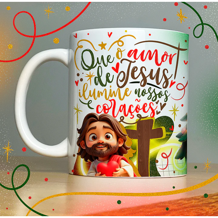 40 Artes para Caneca Papai Noel Arquivo em Jpg  7