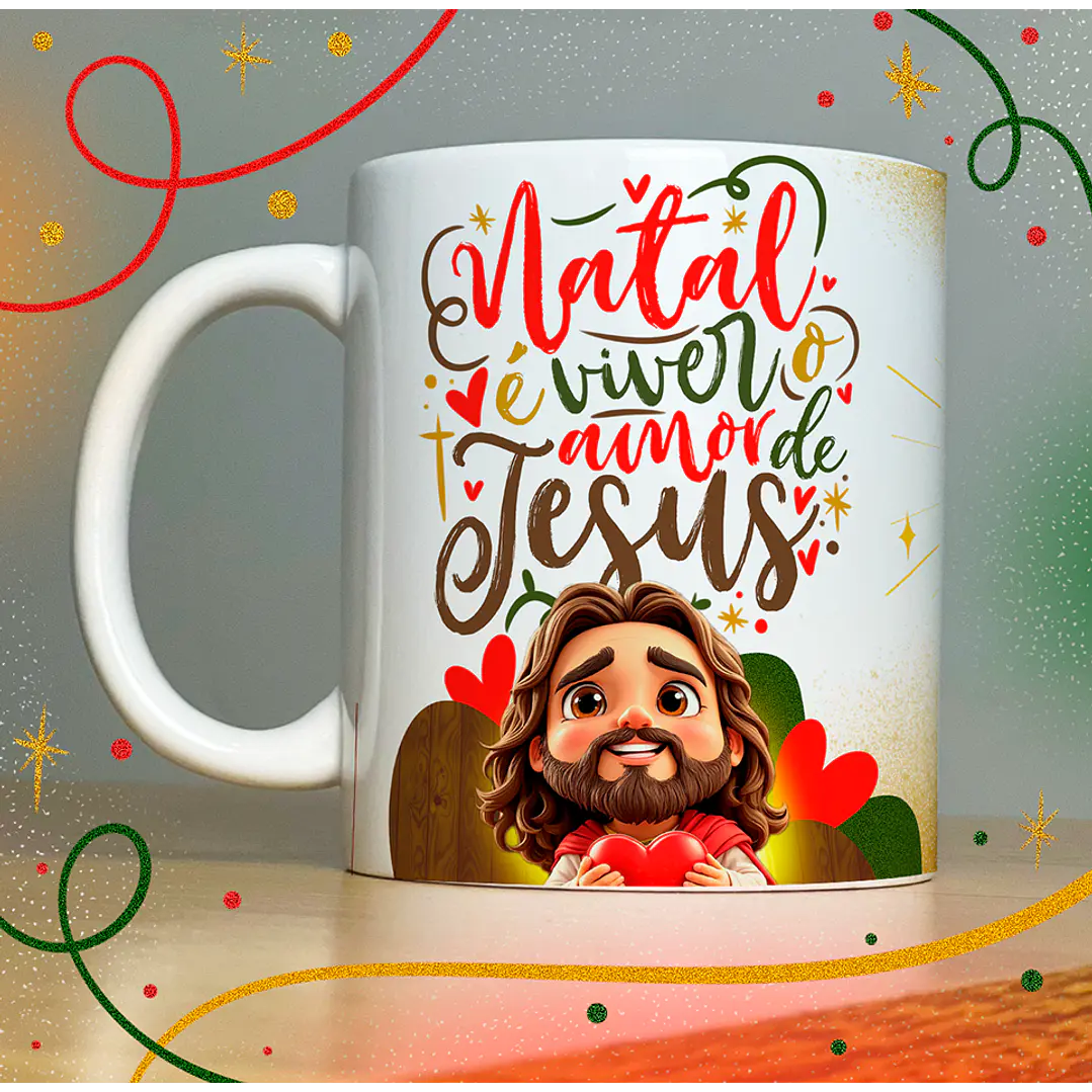 40 Artes para Caneca Papai Noel Arquivo em Jpg  8