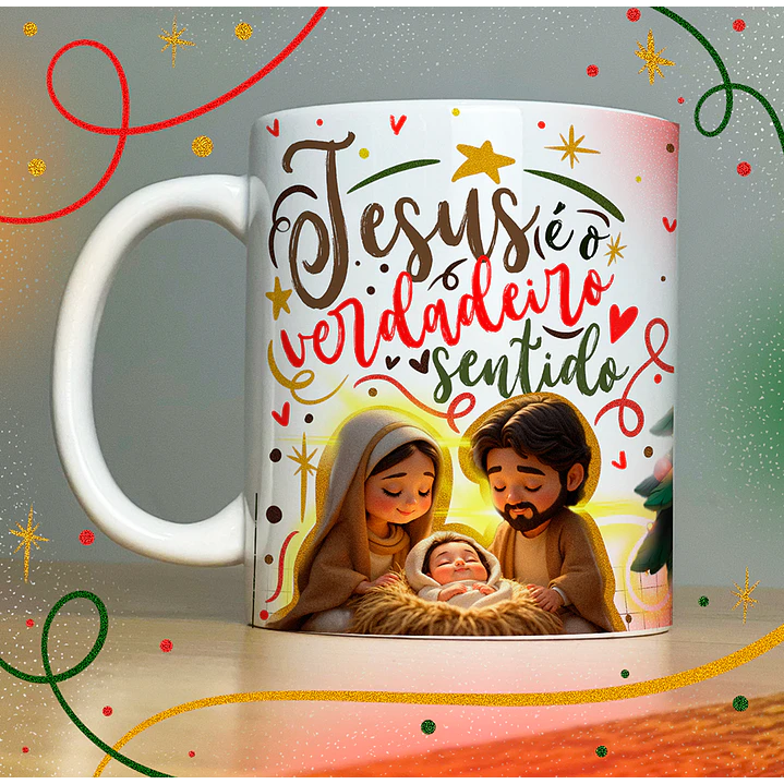 40 Artes para Caneca Papai Noel Arquivo em Jpg  12