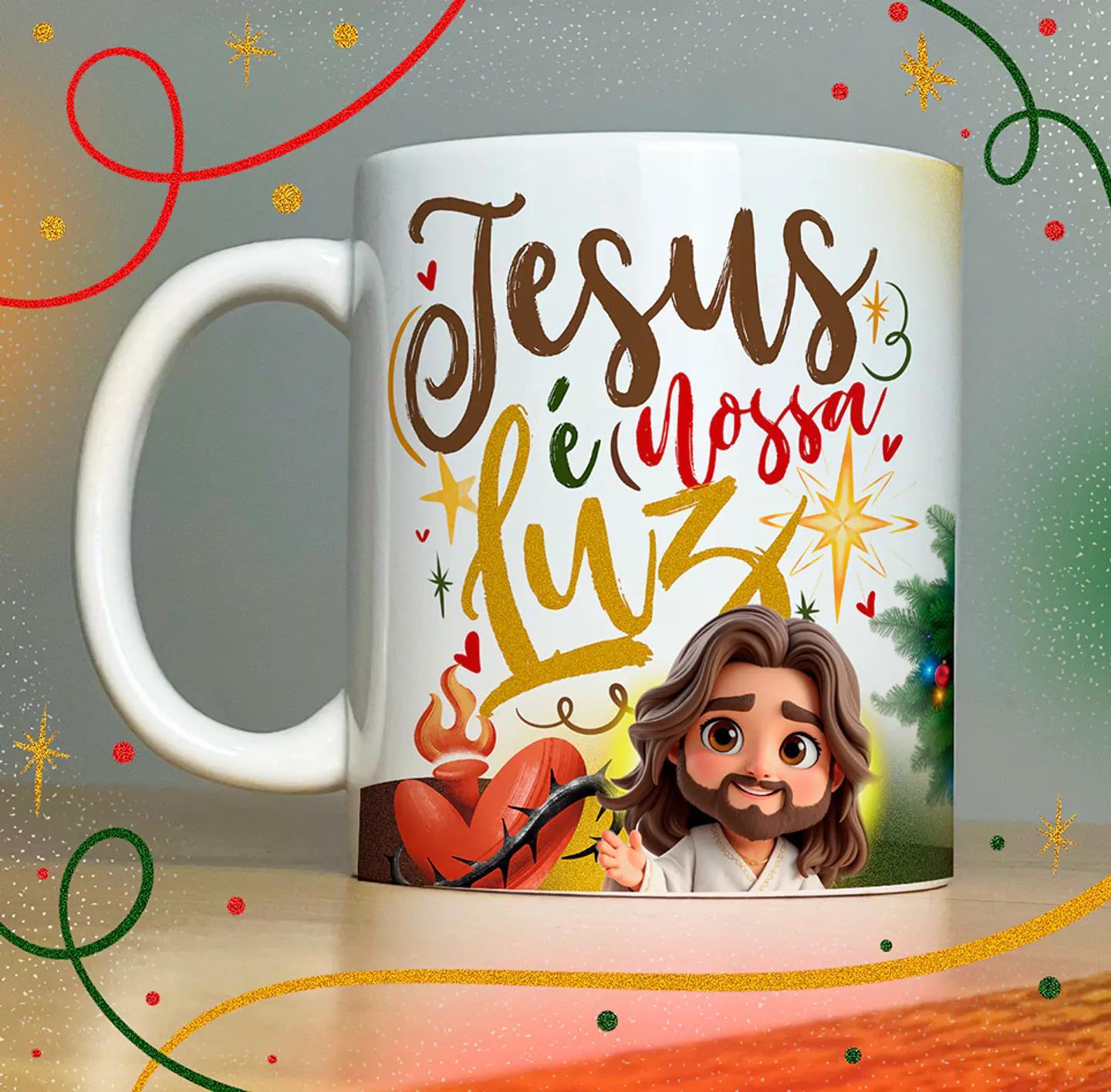 40 Artes para Caneca Papai Noel Arquivo em Jpg  14