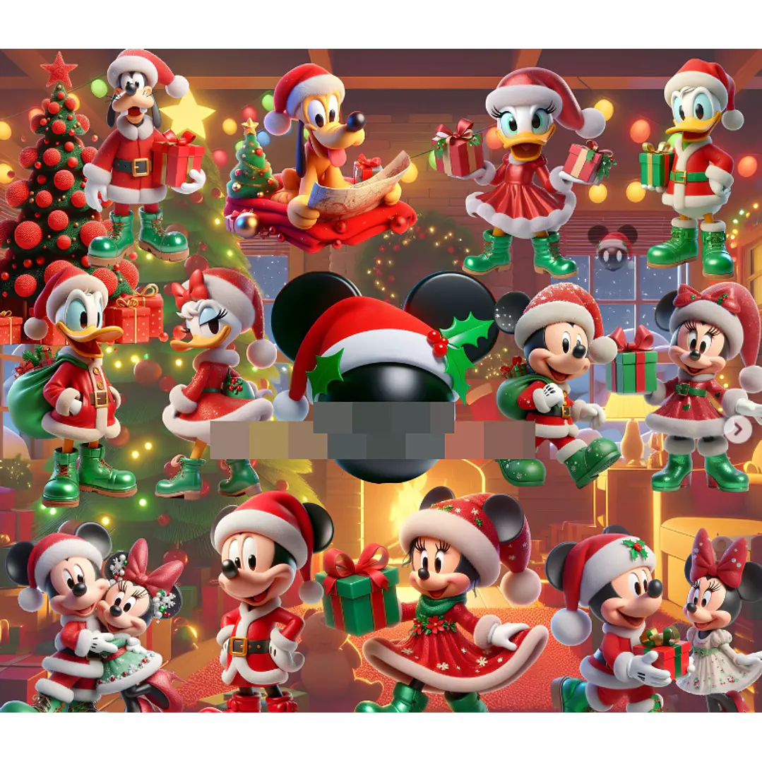 Kit Digital Natal Mickey Disney em Png  1