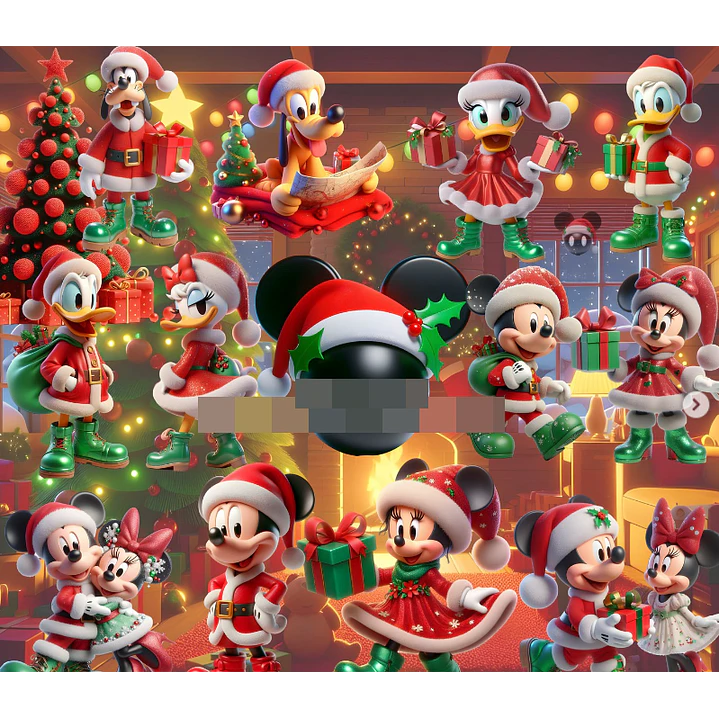 Kit Digital Natal Mickey Disney em Png  1