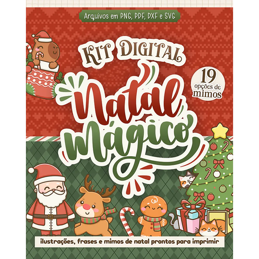 Kit Digital Natal Papai Noel + Mimos em Png  1