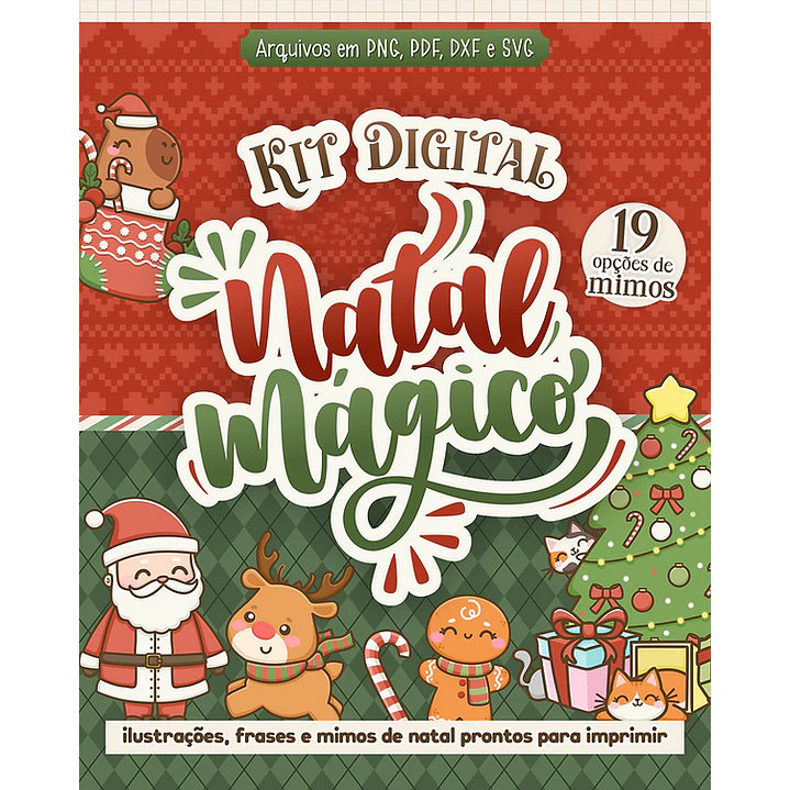 Kit Digital Natal Papai Noel + Mimos em Png  1