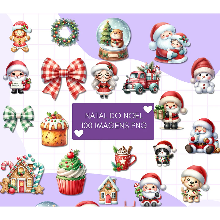 Kit Digital Natal Papai Noel em Png  1