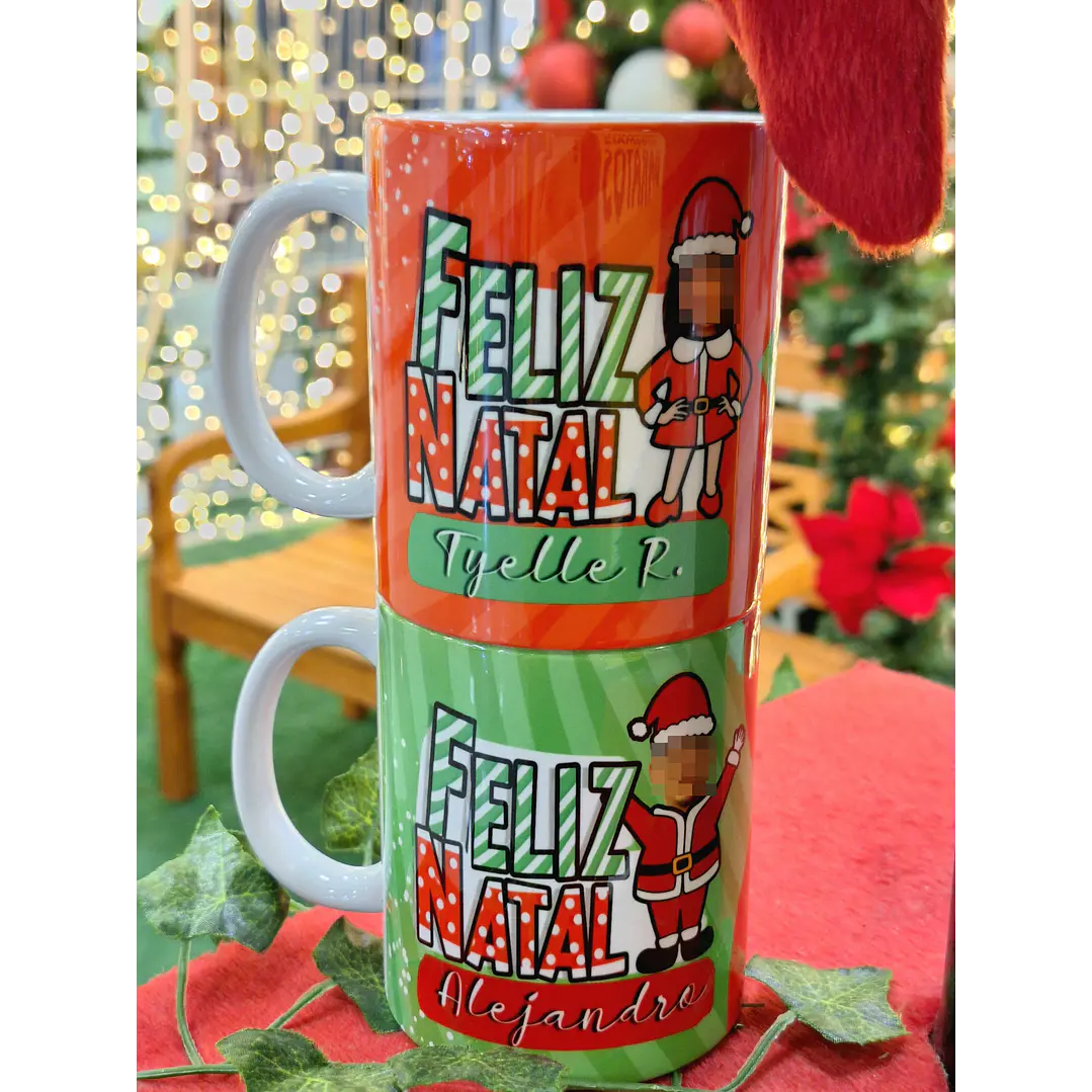 Artes Caneca Rostinho divertido Natal Natalino Arquivo em Png 2
