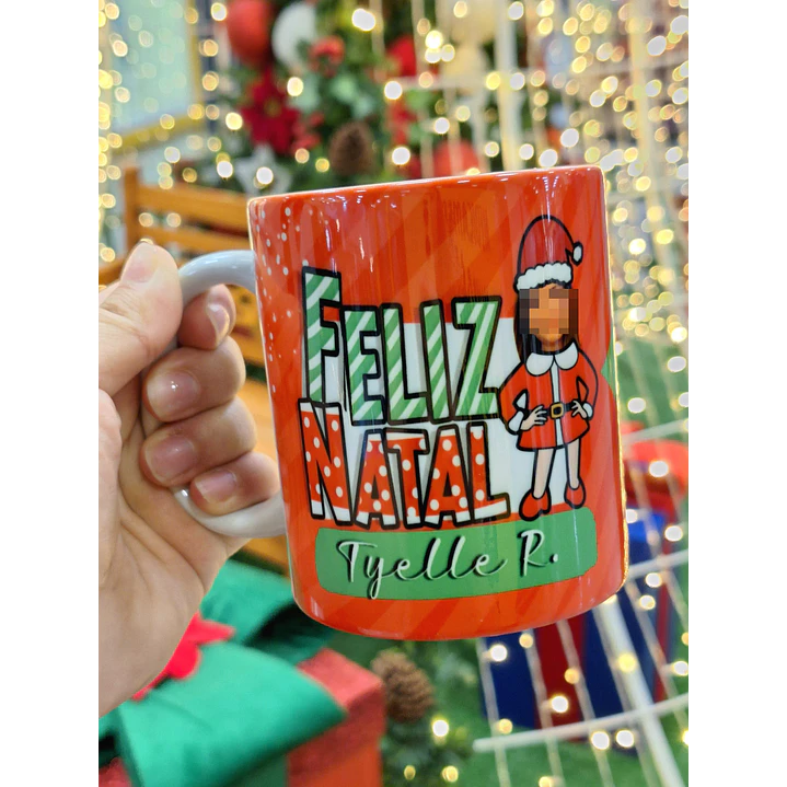 Artes Caneca Rostinho divertido Natal Natalino Arquivo em Png 1
