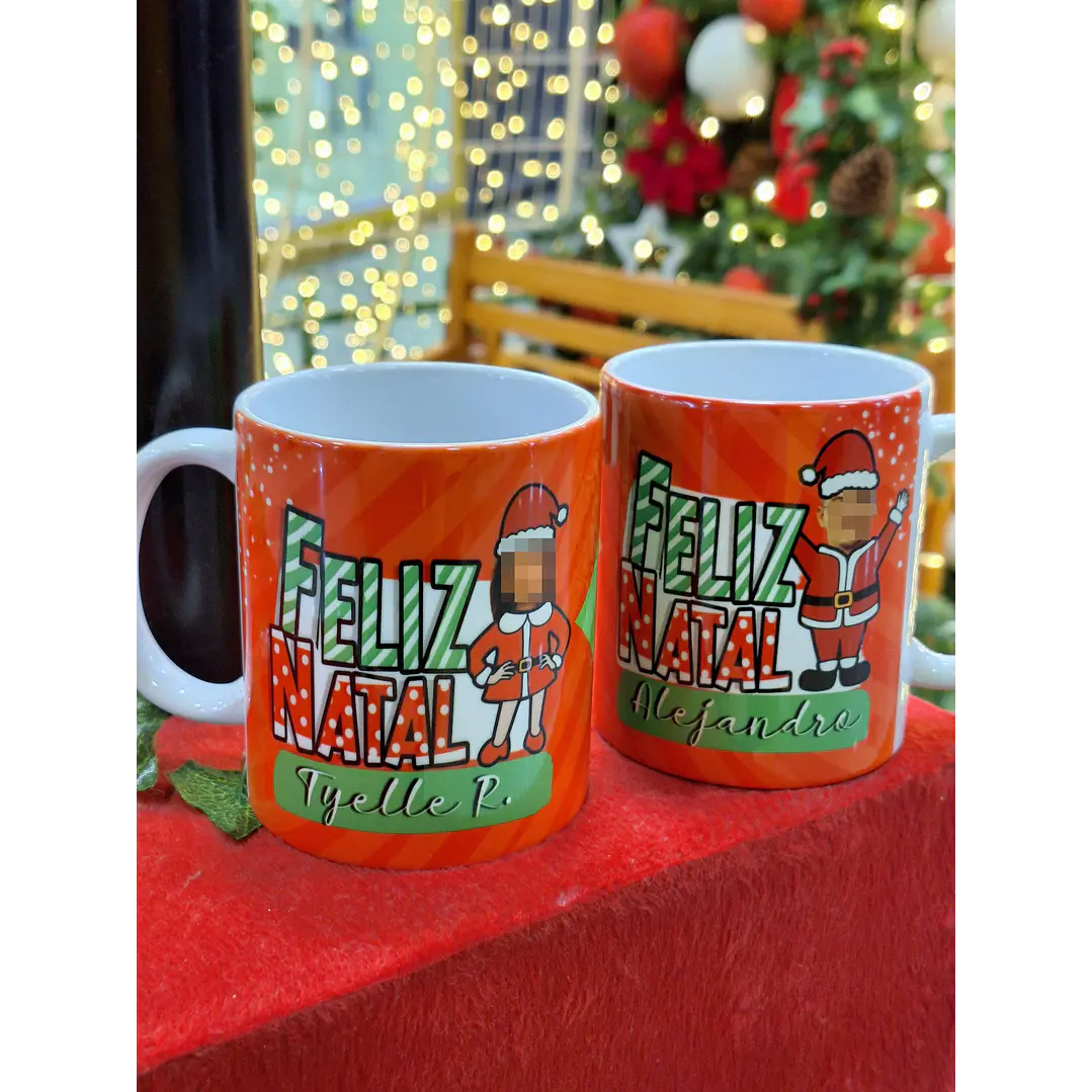Artes Caneca Rostinho divertido Natal Natalino Arquivo em Png 3