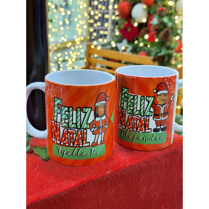 Artes Caneca Rostinho divertido Natal Natalino Arquivo em Png 3