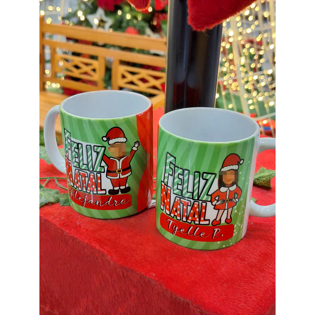 Artes Caneca Rostinho divertido Natal Natalino Arquivo em Png 4