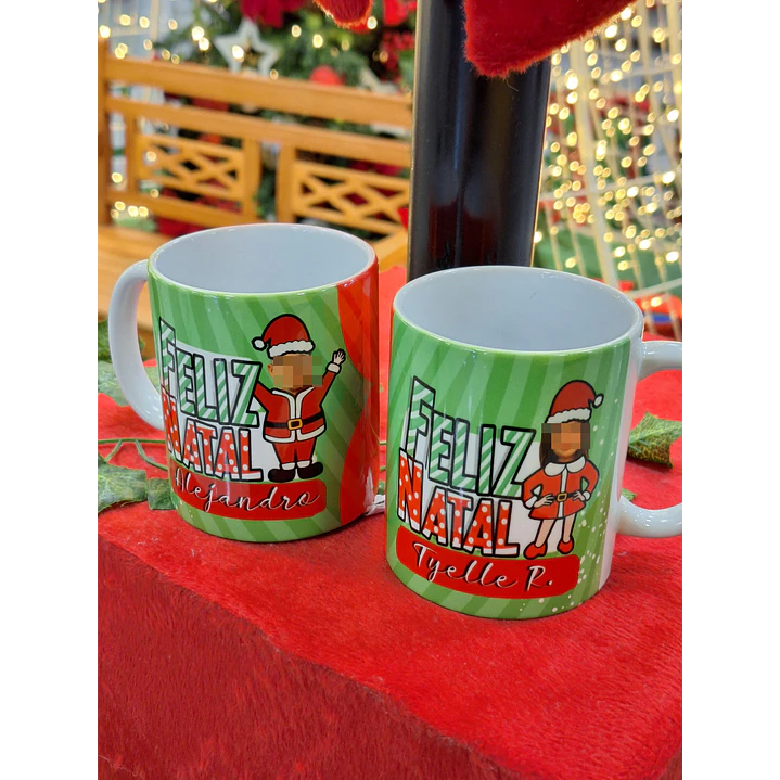 Artes Caneca Rostinho divertido Natal Natalino Arquivo em Png 4