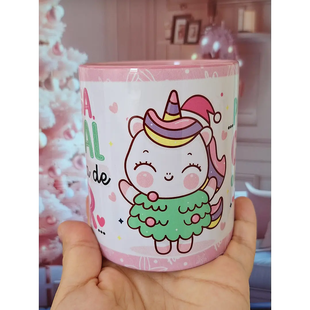 Artes Caneca Unicornio Natal Natalino Amiga se o peru for pequeno reclama com o Papai Noel Arquivo em Png  4