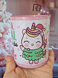 Artes Caneca Unicornio Natal Natalino Amiga se o peru for pequeno reclama com o Papai Noel Arquivo em Png  - Miniatura 4