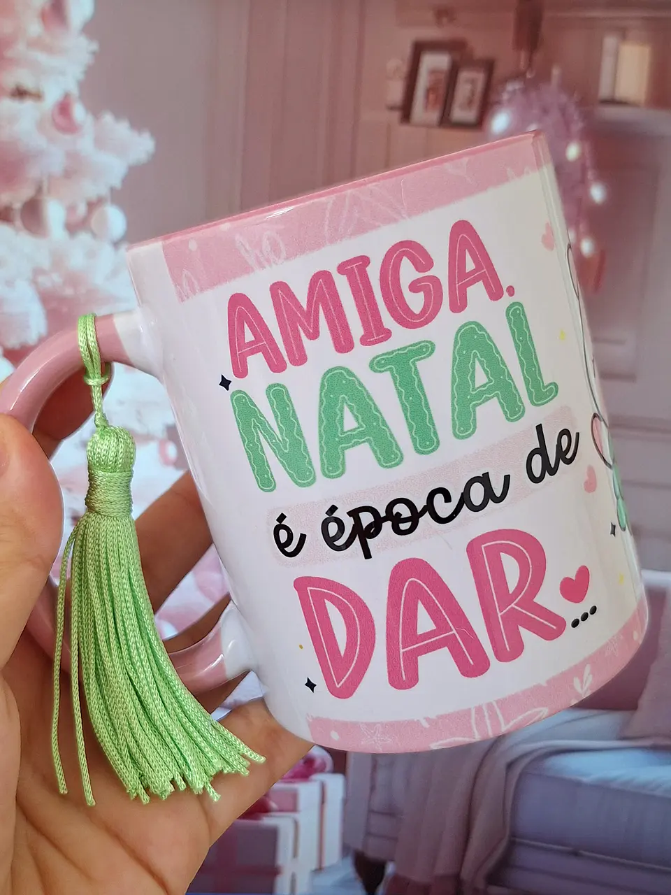 Artes Caneca Unicornio Natal Natalino Amiga se o peru for pequeno reclama com o Papai Noel Arquivo em Png  5