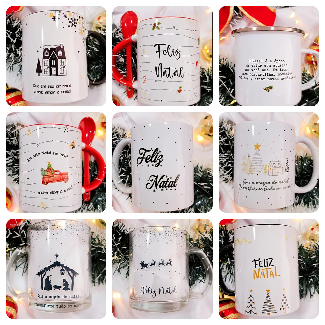 14 Artes Caneca Natal Mais Alfabeto Arquivo Editável  1