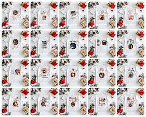 20 Artes para Camisa Natal Arquivo Editável 