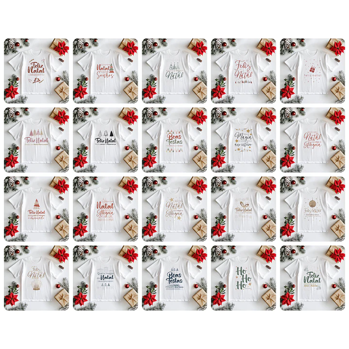 20 Artes para Camisa Natal Arquivo Editável  2