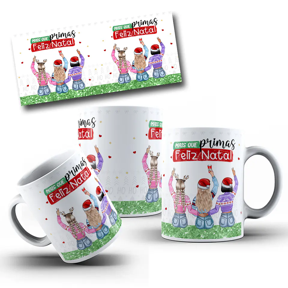 20 Artes Caneca Natal Mais que Irmãs, Amizade Bonequinhas Arquivo em Png 4