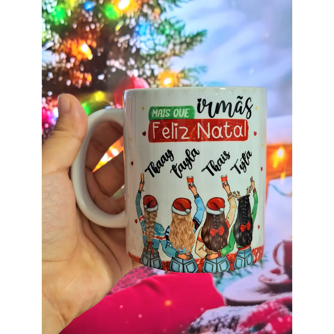 20 Artes Caneca Natal Mais que Irmãs, Amizade Bonequinhas Arquivo em Png 1