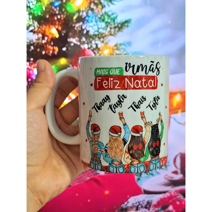 20 Artes Caneca Natal Mais que Irmãs, Amizade Bonequinhas Arquivo em Png 1
