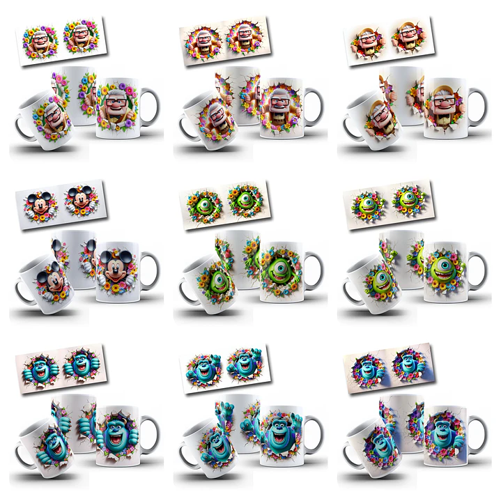 83 Artes Caneca Personagens 3D Arquivo em Png  4