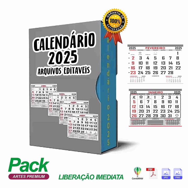 Arquivo Digital Calendário 2025 Editável 1