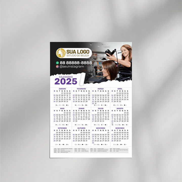 Arquivo Calendários 2025 em Corel Draw  10
